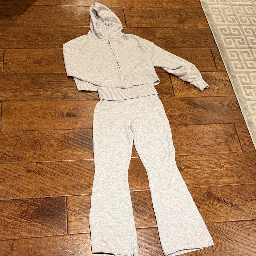 Aerie Zip Hoodie and Flare Pants Set